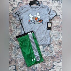 Under Armour boys size 5 matching set new